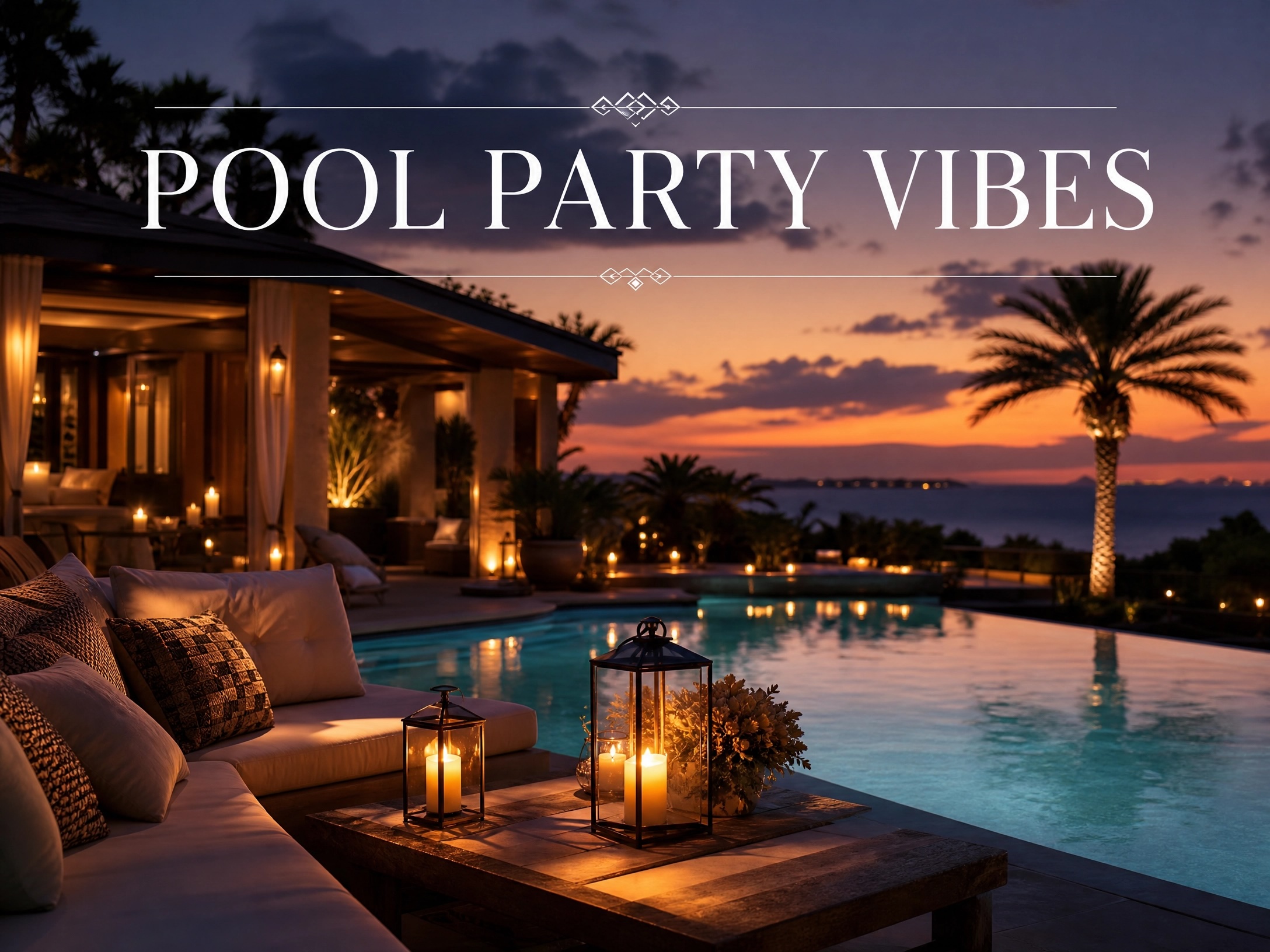 classy adult pool party