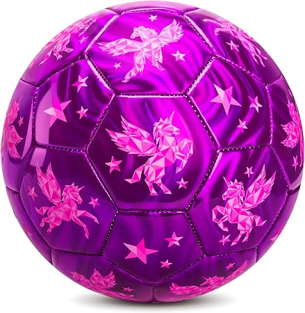 soccer ball in metallic pink