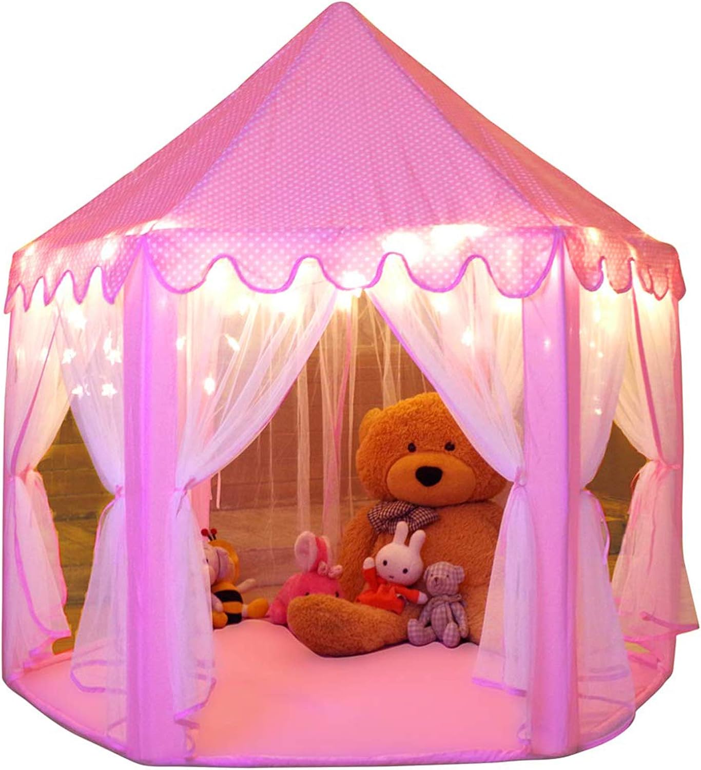 princess play tent in pink