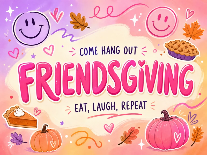 friendsgiving invitation with wording
