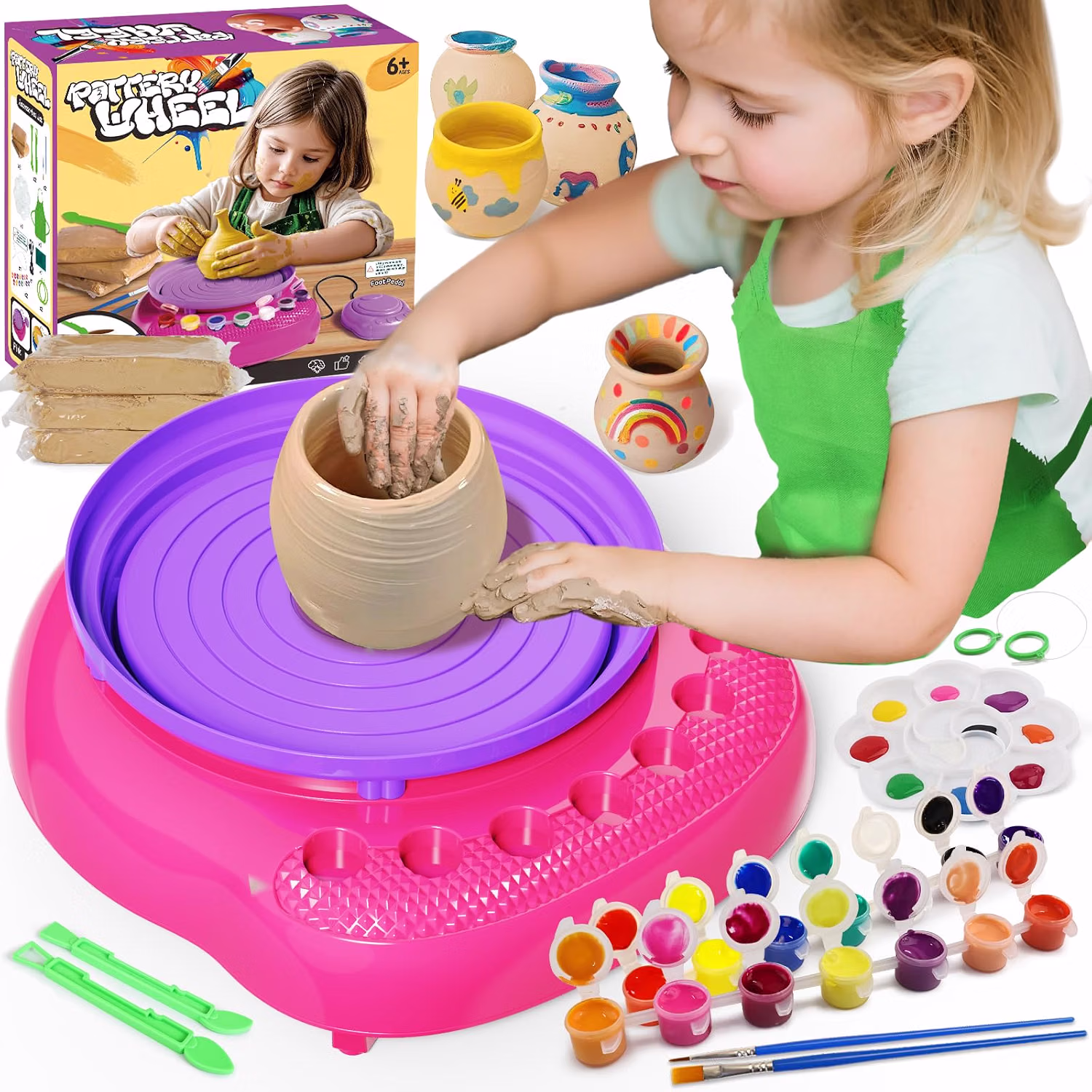 kids clay pottery kit