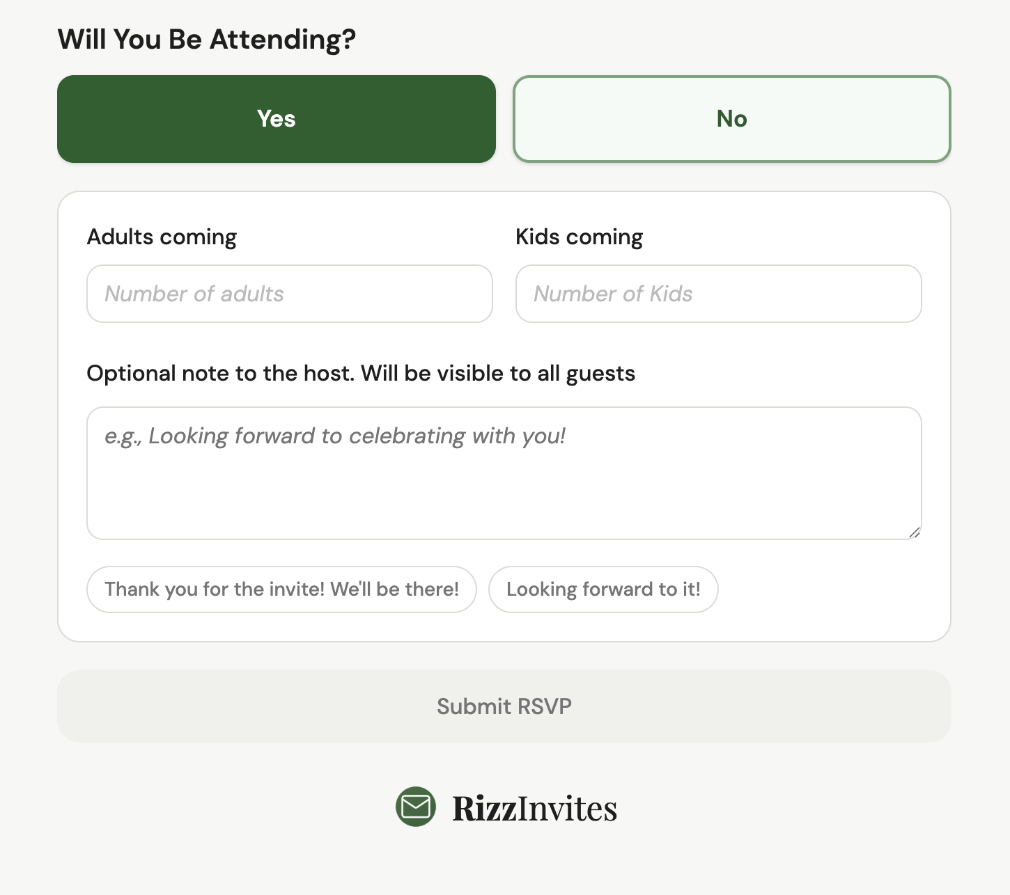 invitation with kids invited