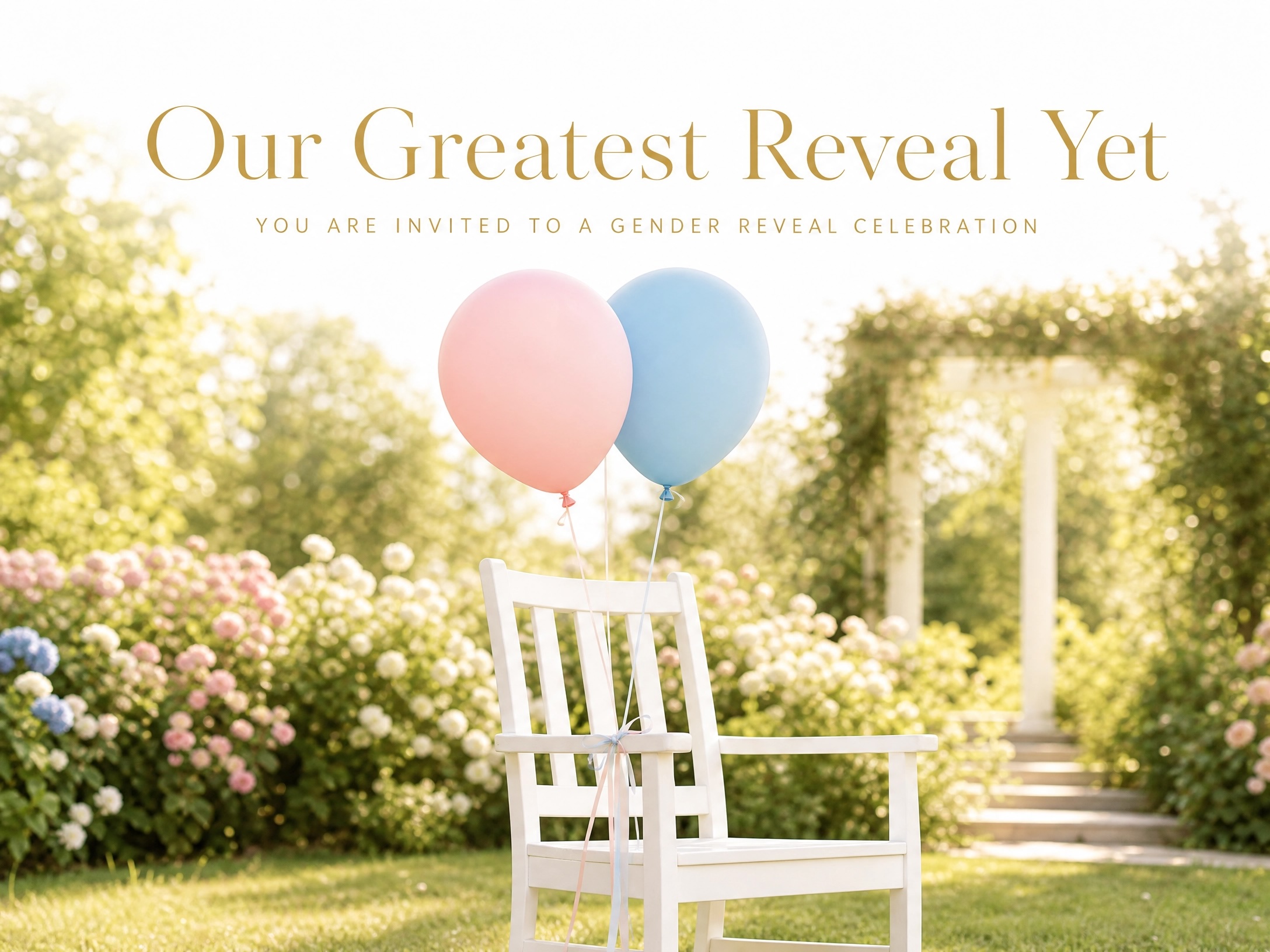 garden gender reveal invitation