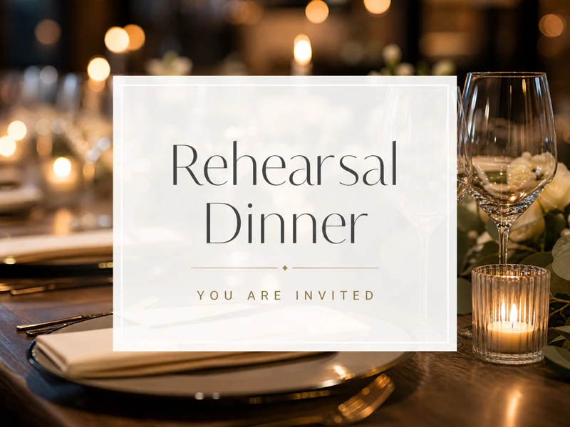 modern rehearsal dinner invitation