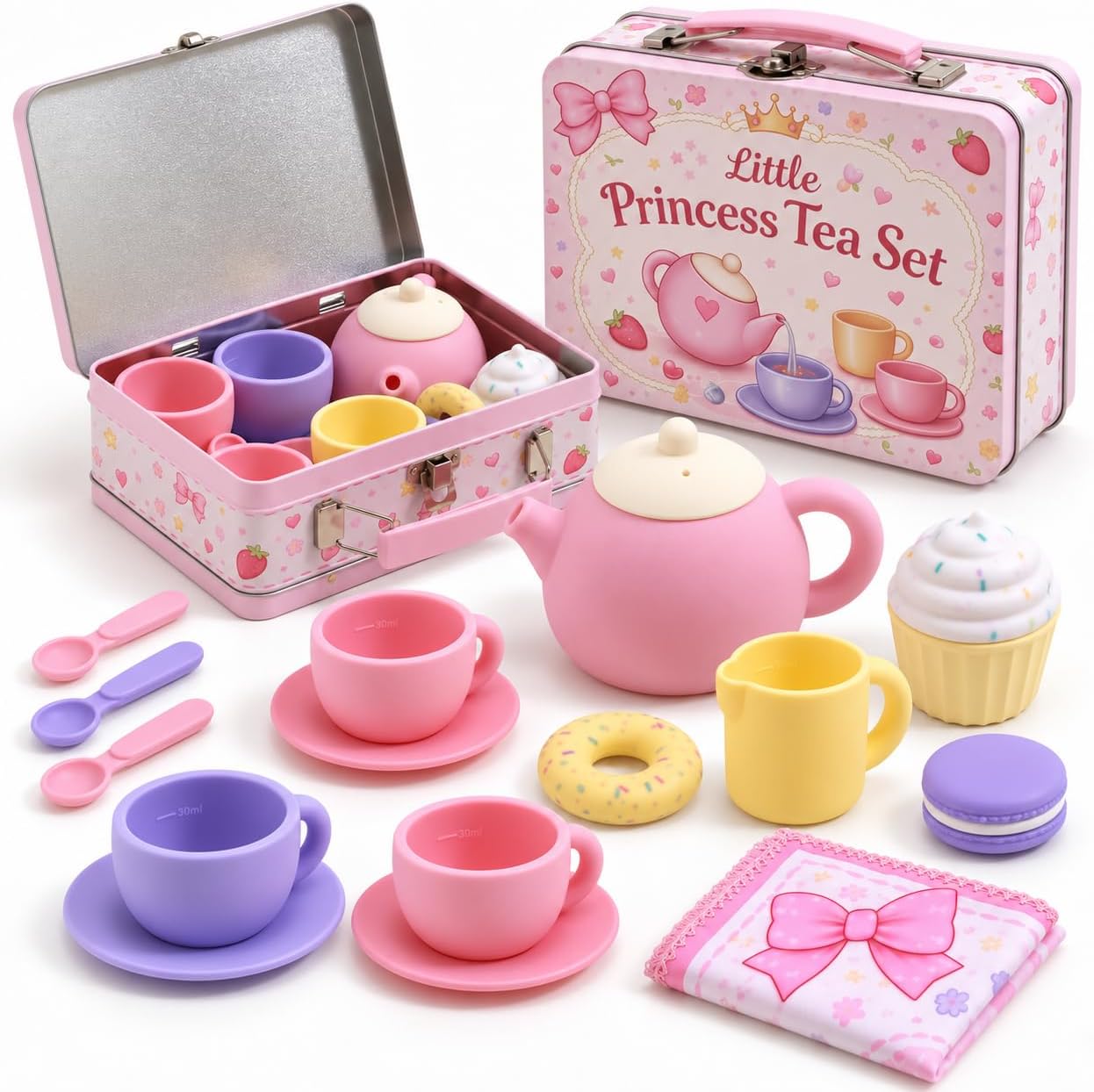 toddler girls silicone tea set