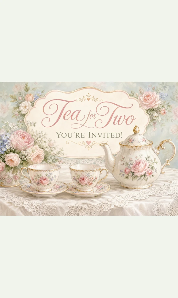 Tea For Two Invitation
