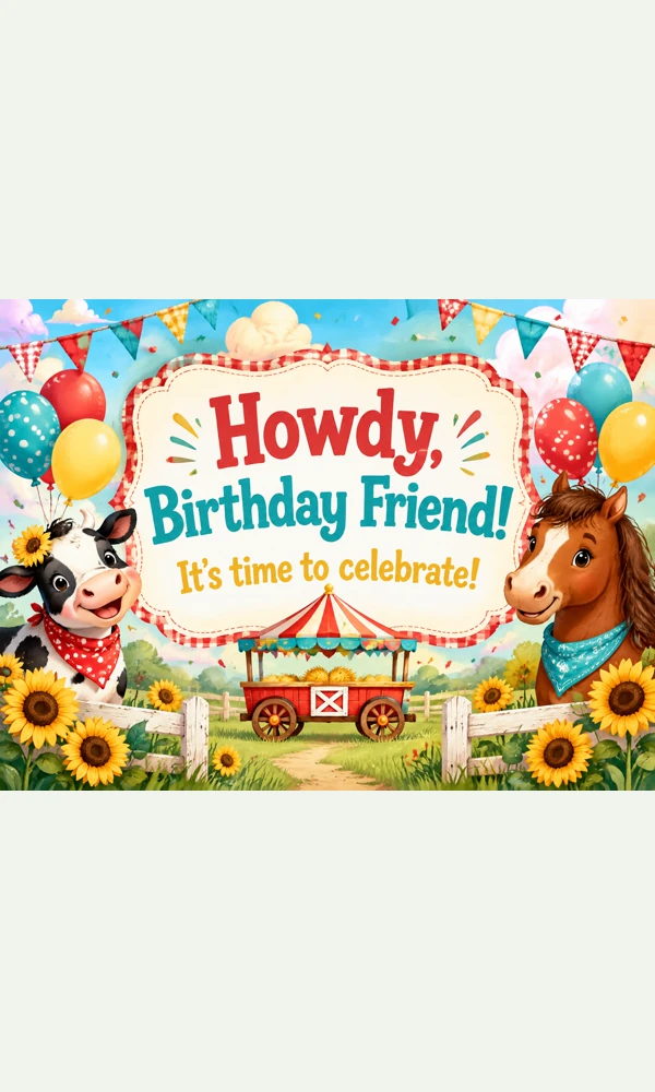 Howdy, Birthday Friend!