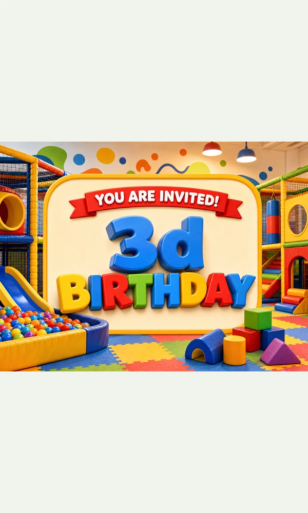 3d Birthday Playroom Fun