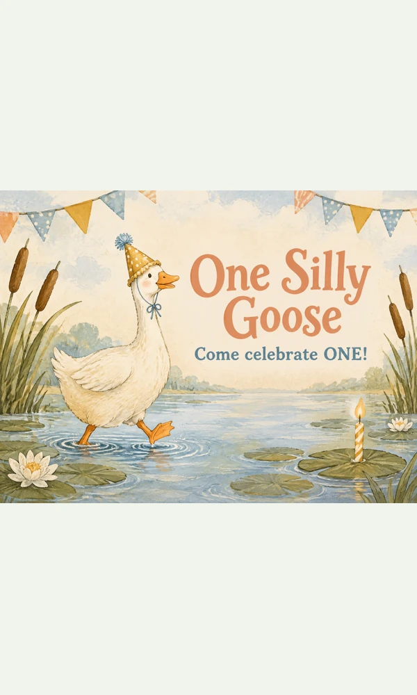 One Silly Goose Invitation