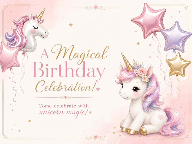 Unicorn Fun — Unicorn Birthday, Foil Balloons