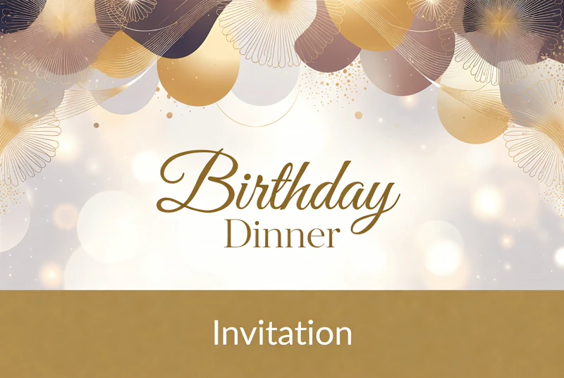 Tasteful Invite — Dinner Invitation, Birthday Dinner