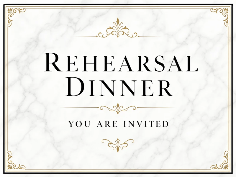 Marble Minimalism — Rehearsal Dinner, Invite, Marble, Minimalistic