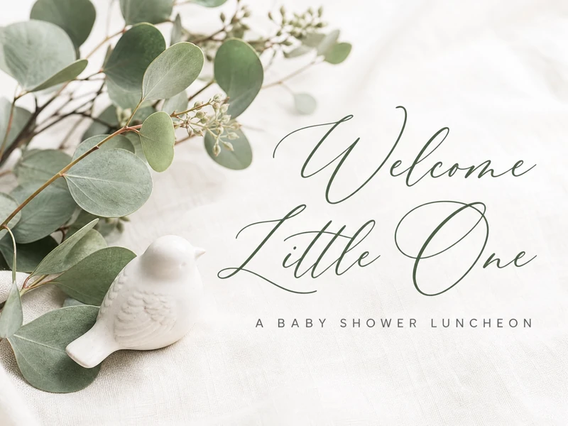 Welcome Little One — Baby Shower, Minimalistic, Elegant