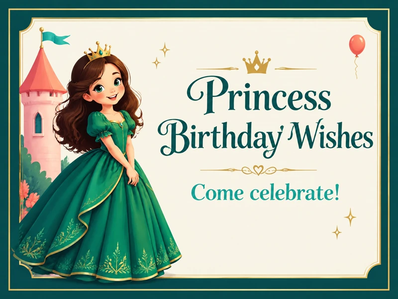 Princess Birthday Celebration — Princess Birthday, Dress, Green, Castle