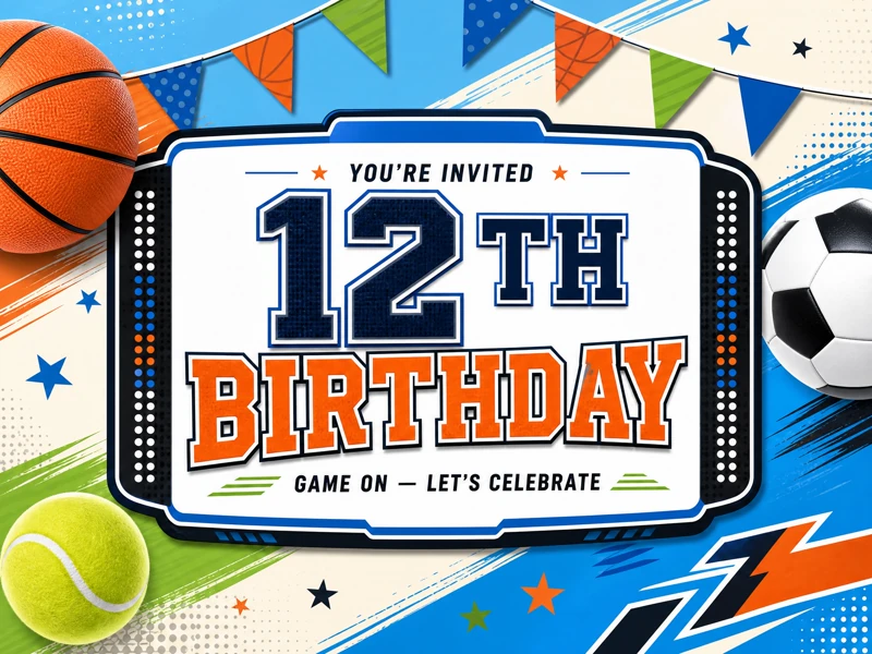 Goal For 12 — 12th Birthday, Twelve, Sports, Soccer Birthday, Basketball Birthday, Tennis