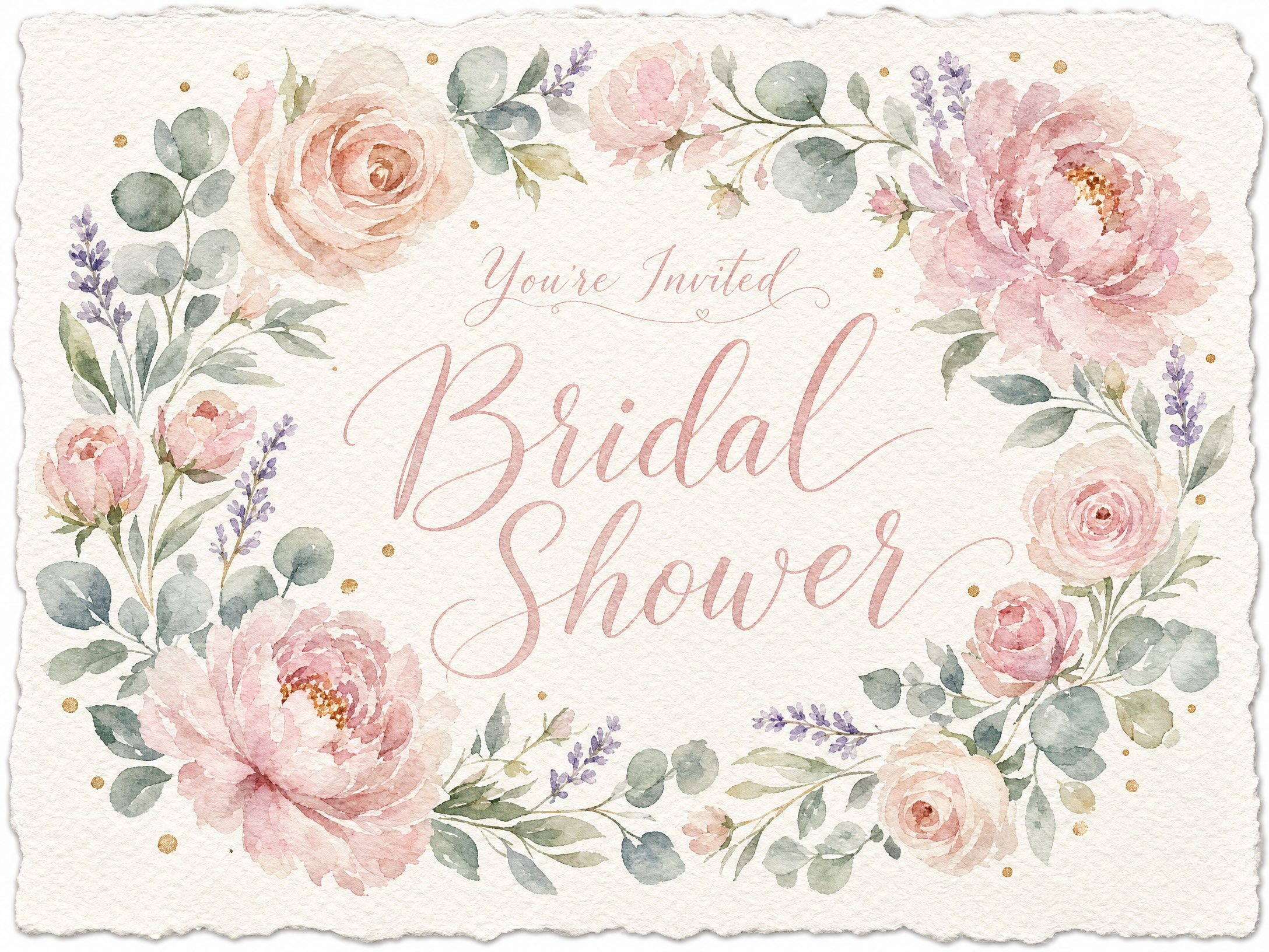 Floral Bridal Invitation