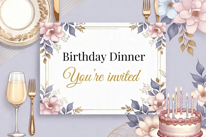 Dine In Style — Birthday Dinner, Cake, Candles