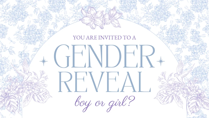 Bows or Bowties? — Gender Reveal, Florals, Flowers, Toile, French