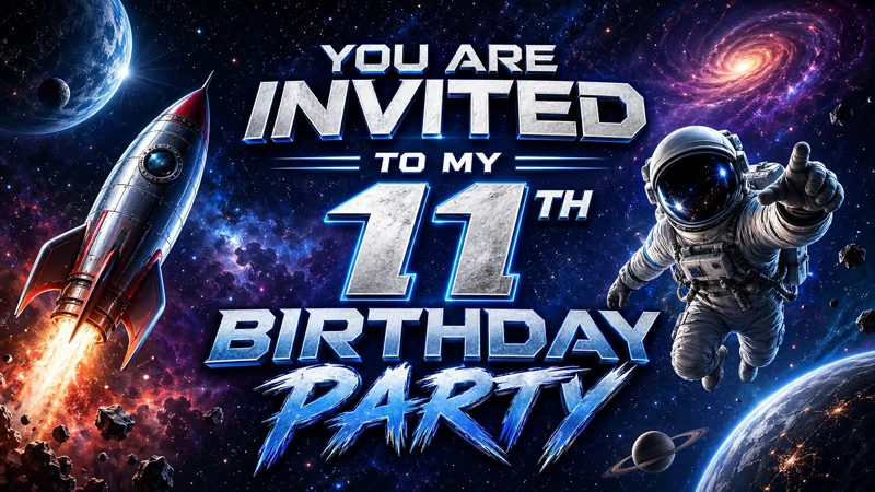 Space 11 — 11th Birthday, Space, Astronaut
