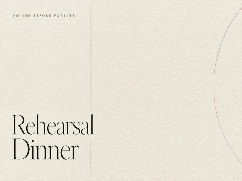 Dinner Before Forever — Rehearsal Dinner, Minimalistic, Classic