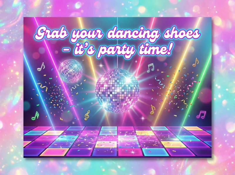 Dancefloor Dreams — Disco Party, Dancing, Neon, Glow