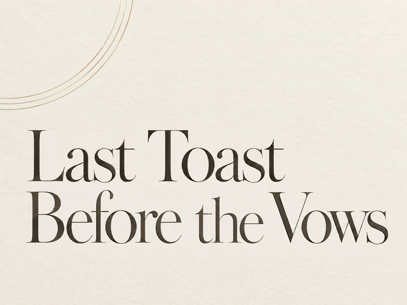 Last Toast Before The Vows