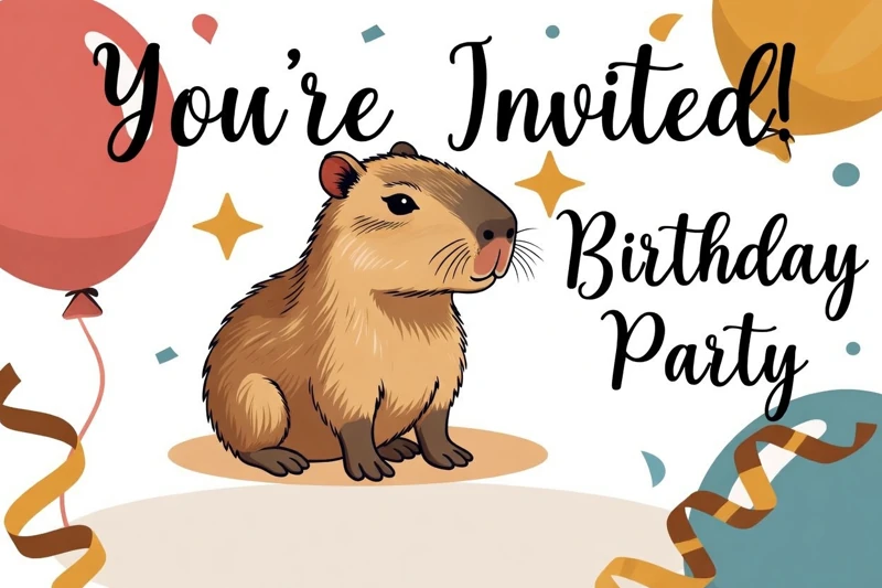 Capybara Invites You — Capybara Birthday