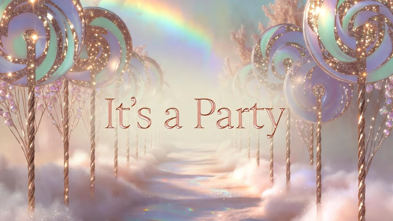 Swirl Wonderland — Lollipops, Candy Land, Glitter, Shine