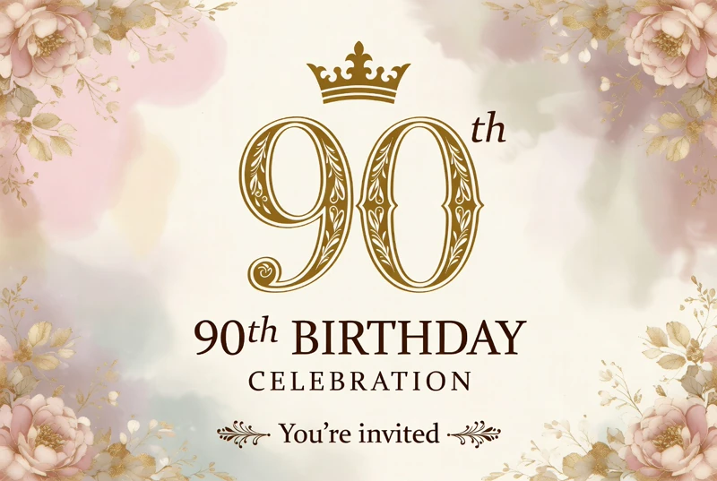 90 Years Young — 90th Birthday, Ninetieth, Ninety, Crown