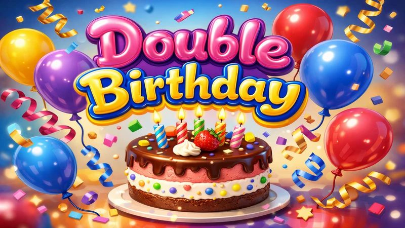 Double Celebration — Double Birthday Party, 2 Kids, Combined Birthday, Joint Birthday