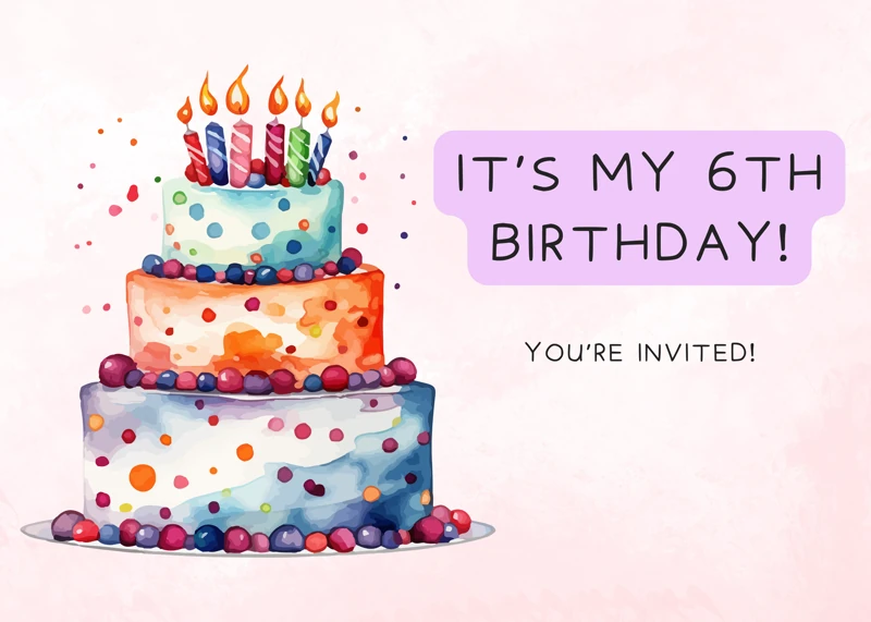 Cake Lovers — Cake, Candles, 6th Birthday, Six, Pink