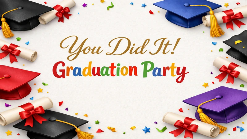 You Did It! — Graduation Party, Grad, Graduation, Celebration
