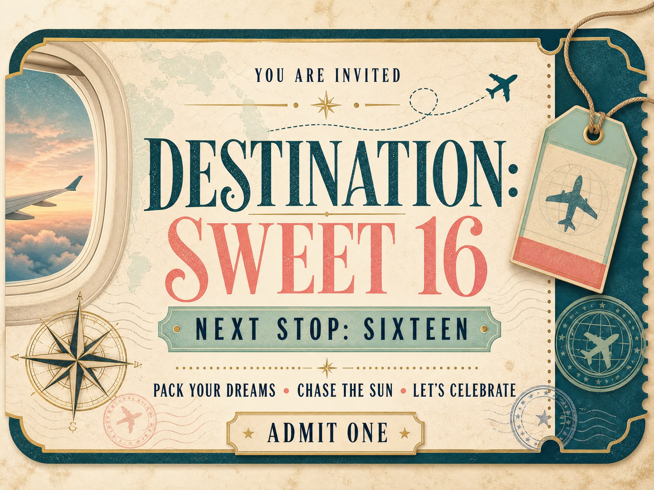 Traveling to Sweet 16 — Sweet 16, Travel, Ticket, Destination