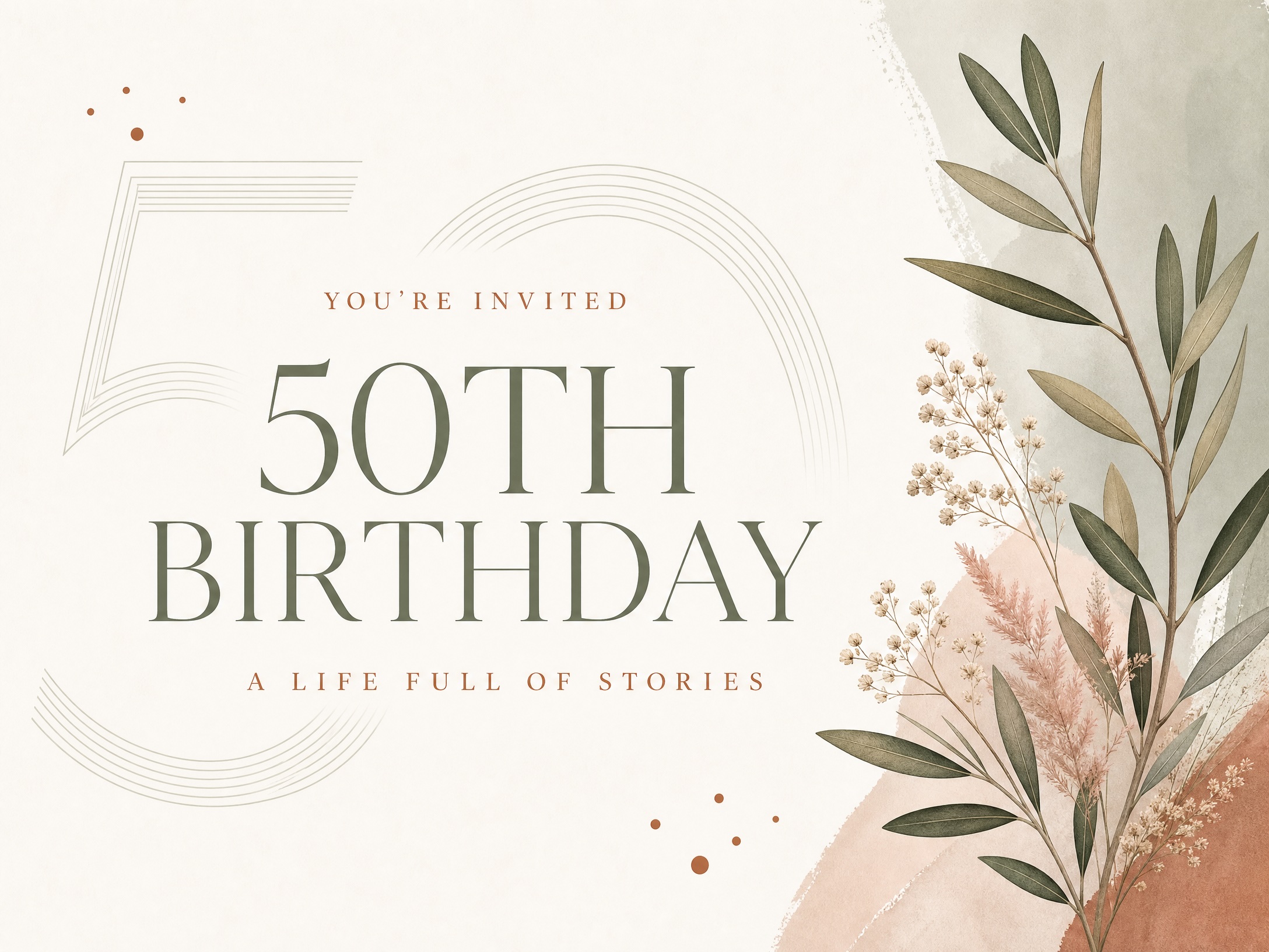 Life Full Of Stories — 50th Birthday, Milestone, Fifty