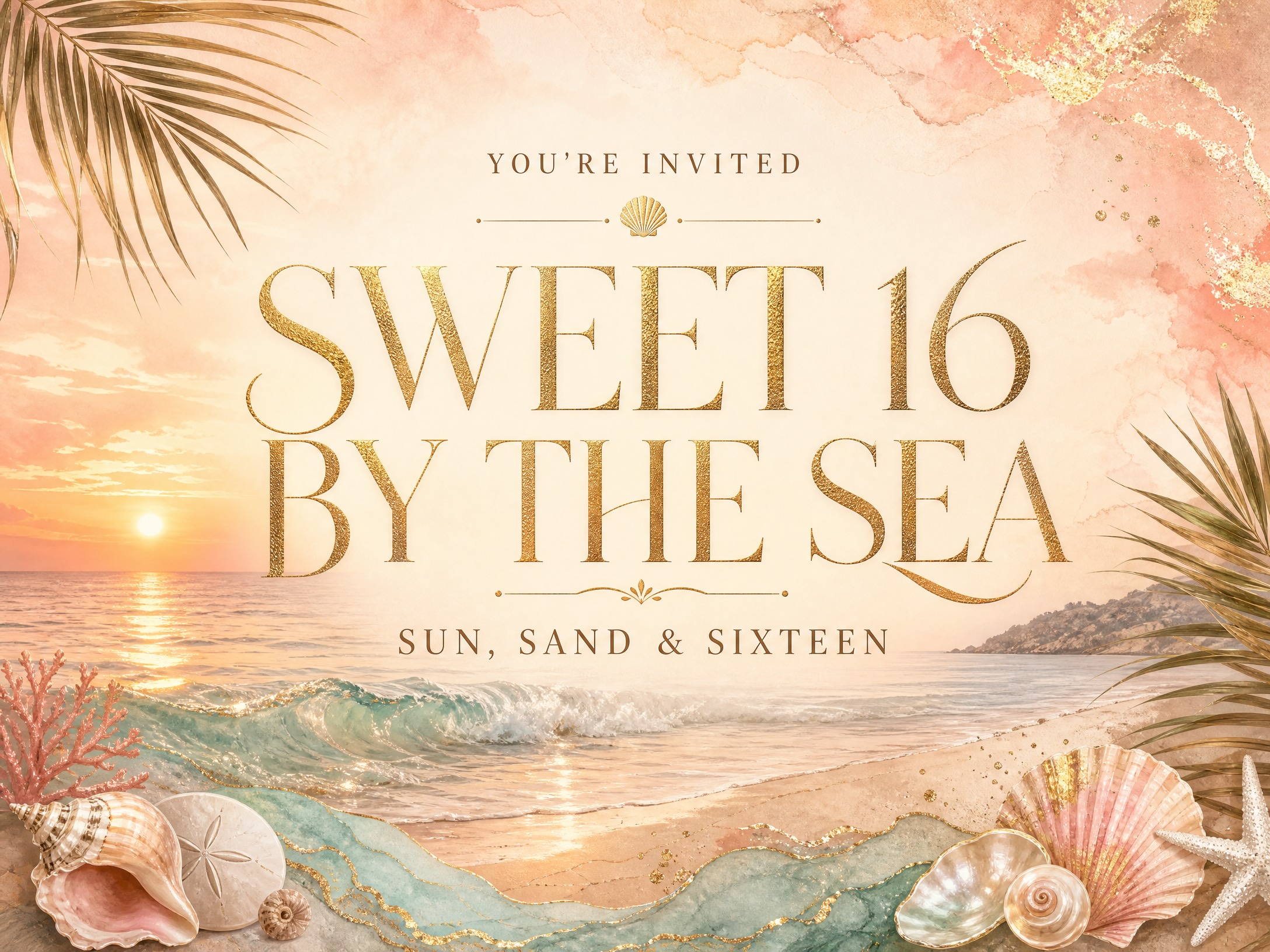 Special Day At The Beach — Sweet 16, Beach, Destination, Sea, Ocean