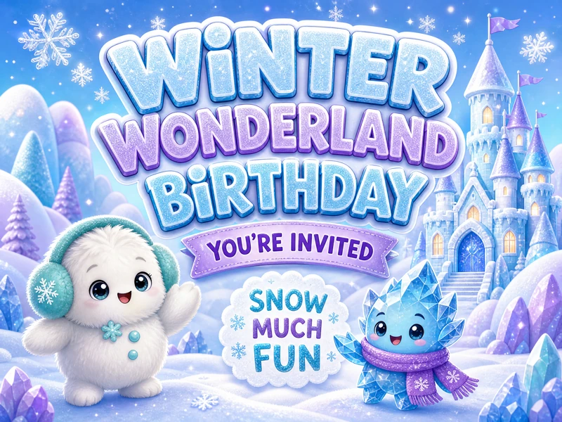 Winter Wonderland Birthday — Winter Wonderland Birthday, Snowman, Snow