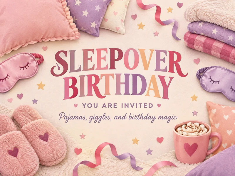 Hot Cocoa and Late Night — Sleepover Birthday, Sleepover, Girls Night, Invitation