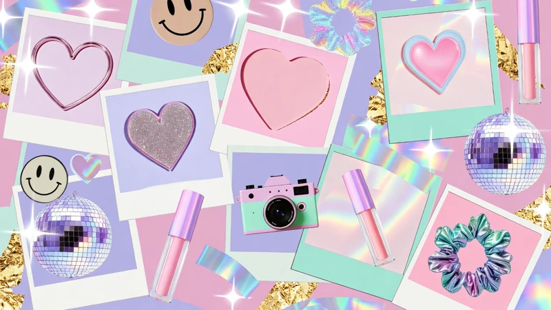 Polaroid Pink — Glitter, Gloss, Polaroid, Disco