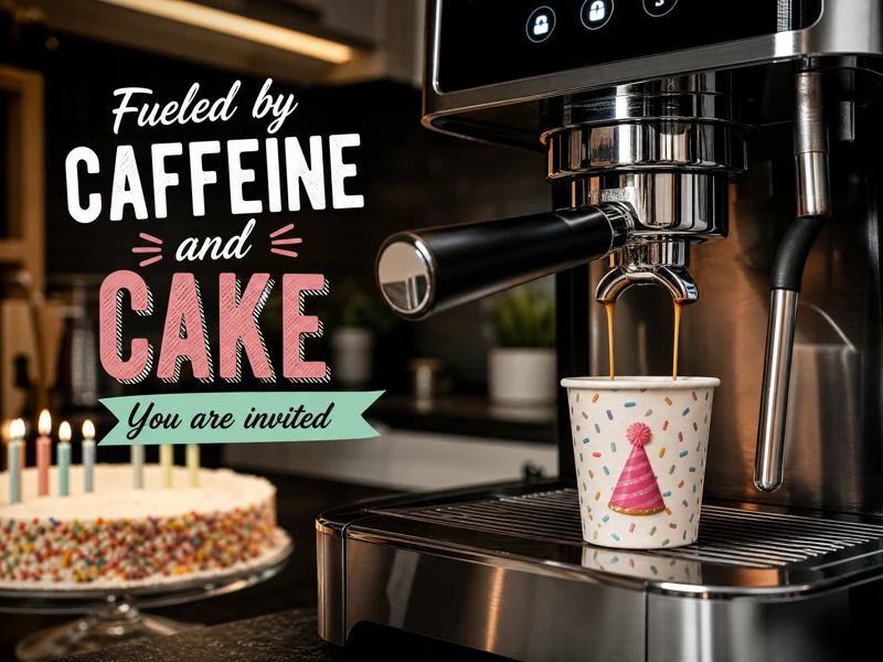 Run On Caffeine — Funny, Coffee, Cake