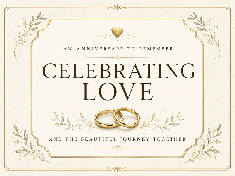 Celebrating Love — Anniversary, Rings, Invitation