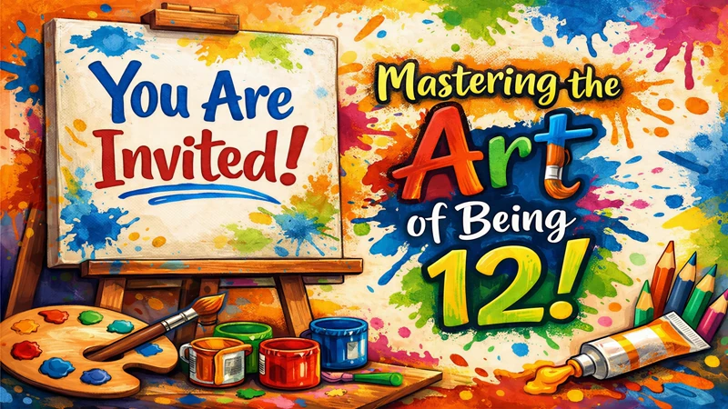 Mastering The Art of Being 12 — Twelve, 12th Birthday, Twelfth, Art, Painting