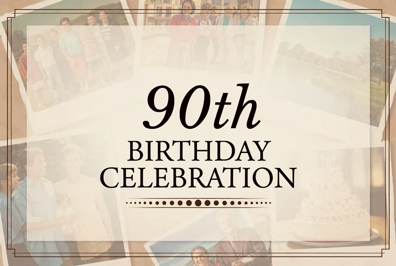 90th Party — Retro, 90th Birthday, Ninety, Ninetieth