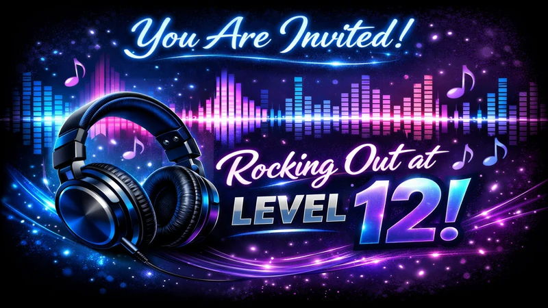 Increase The Volume — 12th Birthday, Twelve, Twelfth, Music, Beats