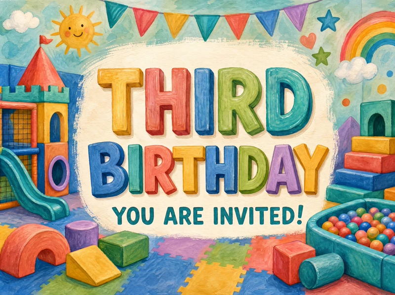 Third Birthday Fun — 3d Birthday, Third Birthday, Indoor Playroom