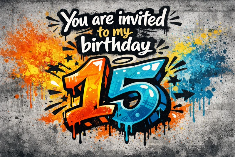 15th Birthday Blast — Fifteenth, Graffiti