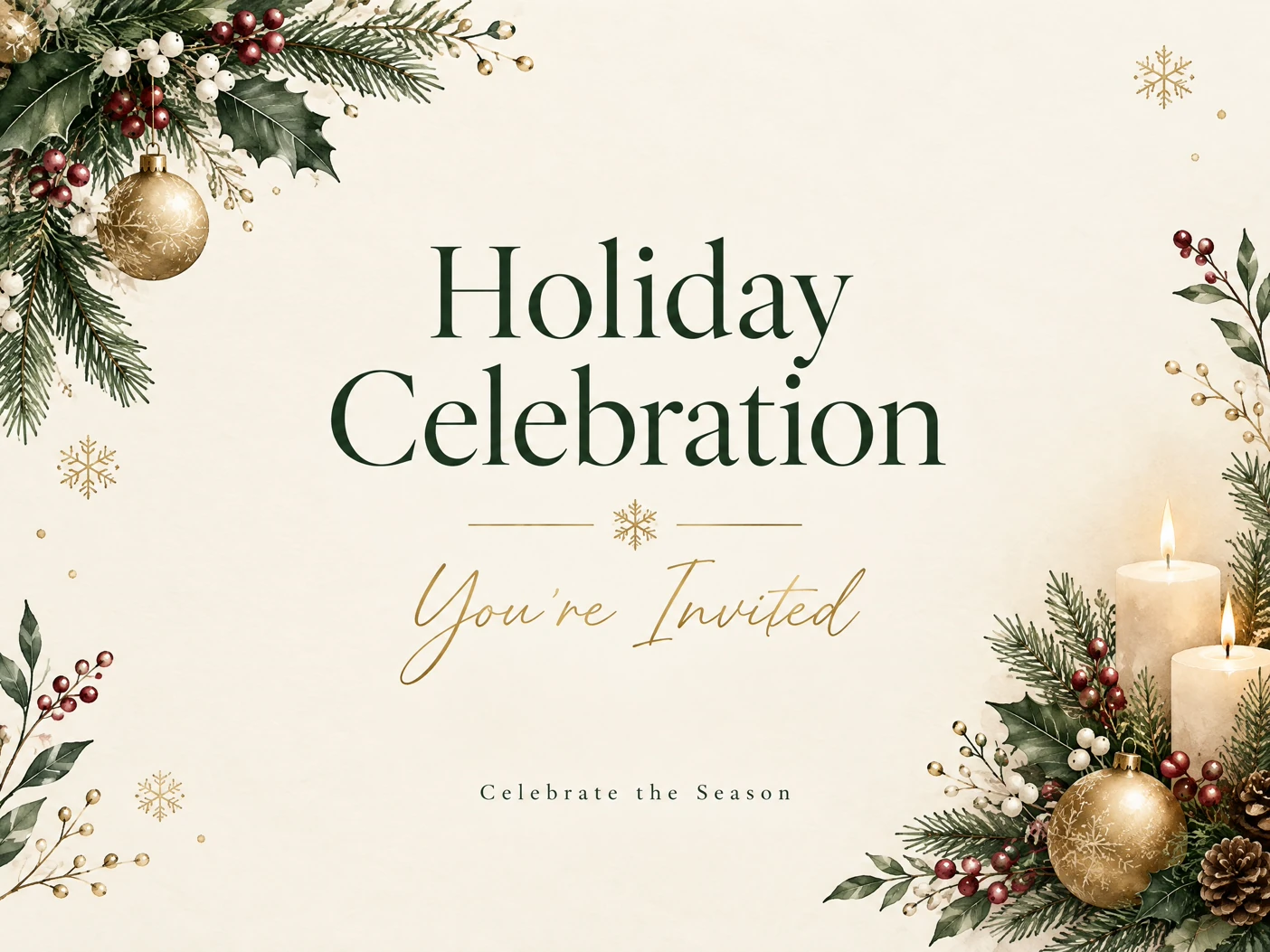 Holiday Celebration — Ornaments, Christmas Tree, Holiday