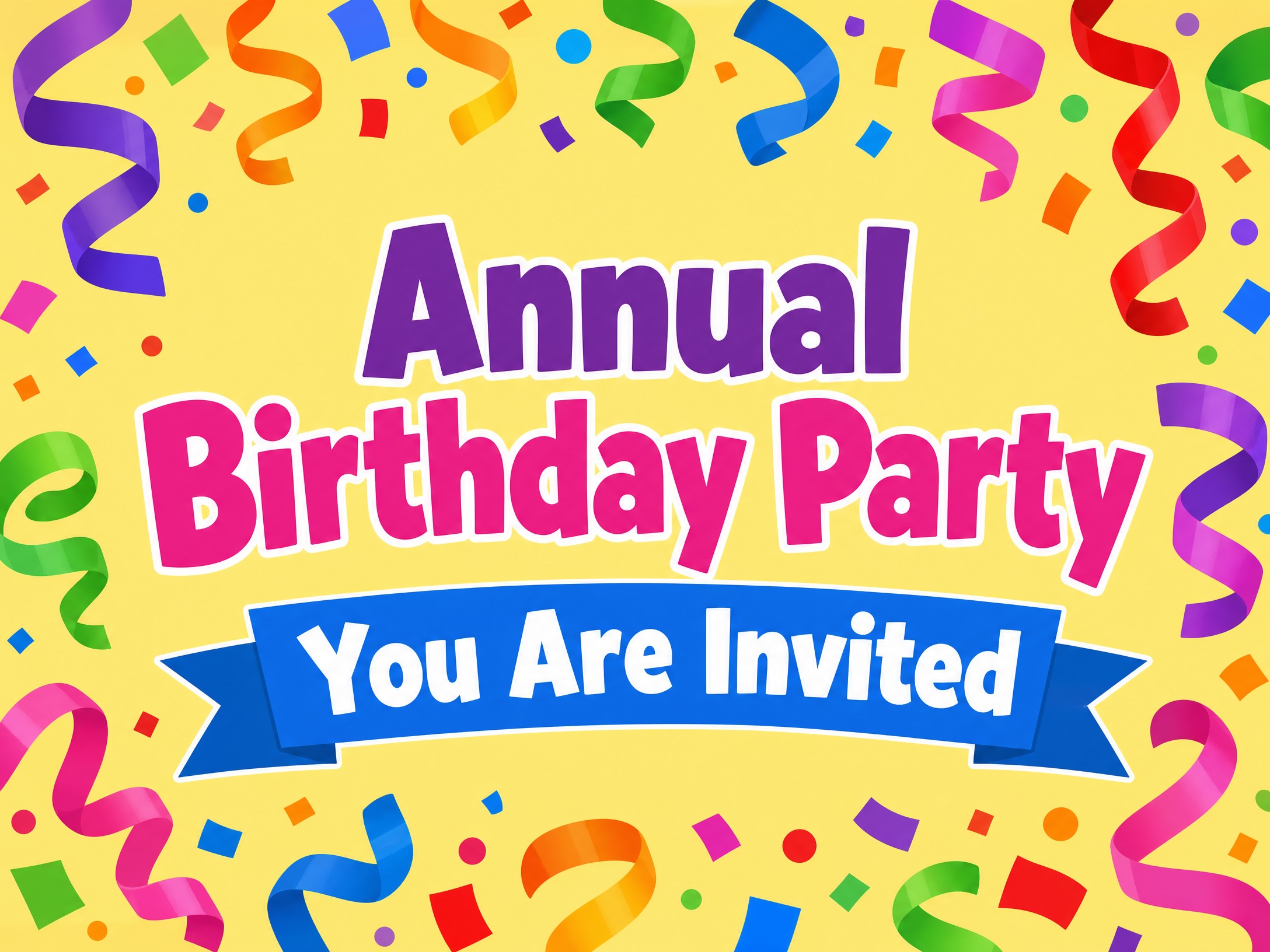Annual Birthday Party Invitation