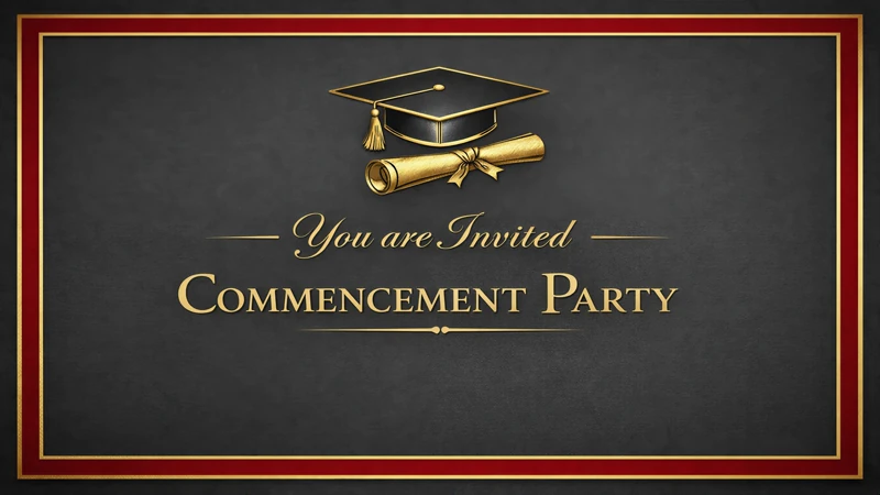 Commencement Invitation — Commencement Party, Graduation Party, Graduation, Invitation