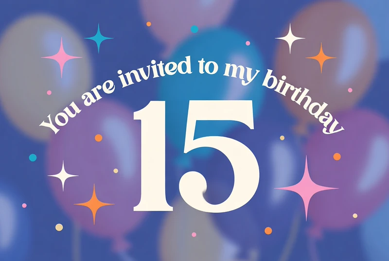 15th Party — 15th Birthday, Fifteenth, Balloons
