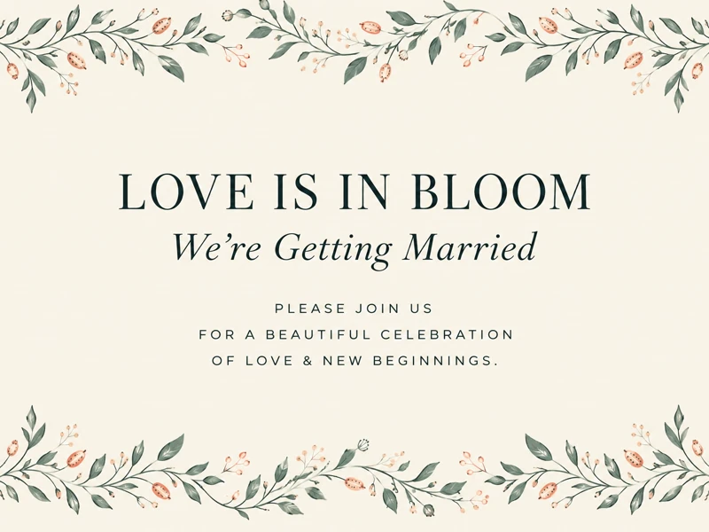 Love Is In Bloom — Wedding Invitation, Floral, Paper, Classic